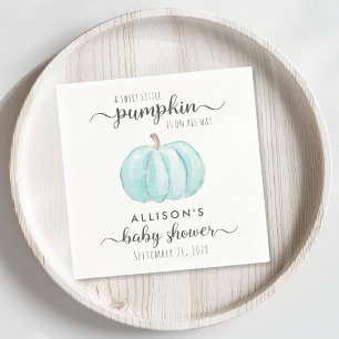 Niedliche Pumpkin Watercolor Kinderdusche Serviette