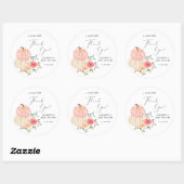 Niedliche Pumpkin Watercolor Kindermädchendusche D Runder Aufkleber (Blatt)