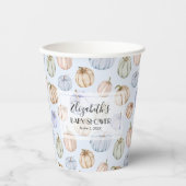 Niedliche Pumpkins Blue Boy Baby Duschpapier Tasse Pappbecher (Vorderseite)