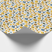 Niedliche Pumpkins Cartoon Hand gezogen Geschenkpapier (Ecke)