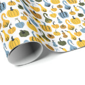 Niedliche Pumpkins Cartoon Hand gezogen Geschenkpapier (Rolleneckpunkt)