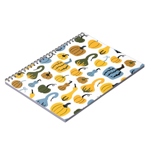 Niedliche Pumpkins Cartoon Hand gezogen Notizblock (Linke Seite)