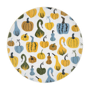 Niedliche Pumpkins Cartoon Hand gezogen Schneidebrett
