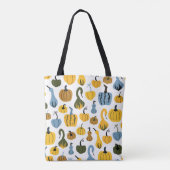 Niedliche Pumpkins Cartoon Hand gezogen Tasche (Rückseite)