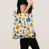 Niedliche Pumpkins Cartoon Hand gezogen Tasche (Von Nahem)