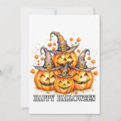 Niedliche Pumpkins Glückliche Halloween-Party Einl Einladung (Rückseite)