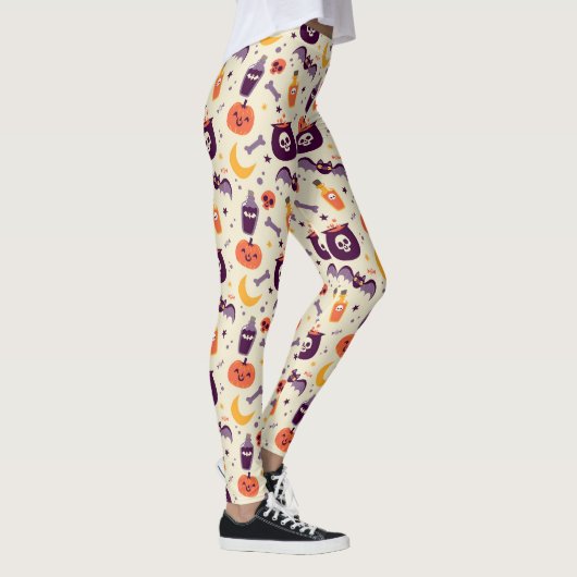 Niedliche Pumpkins Halloween Leggings (Rechts)