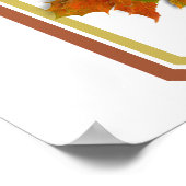 Niedliche Pumpkins in Herbstlauben Poster (Ecke)