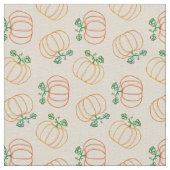 Niedliche Pumpkins Muster Herbst Erntedank Stoff (Nahaufnahme)