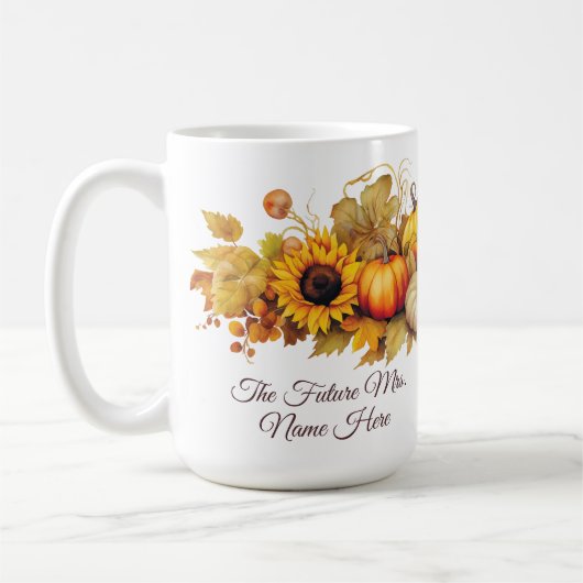 Niedliche Pumpkins Personalisierter Fall Kaffeetasse (Links)