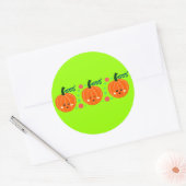 Niedliche Pumpkins Runder Aufkleber (Umschlag)