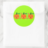 Niedliche Pumpkins Runder Aufkleber (Tasche)