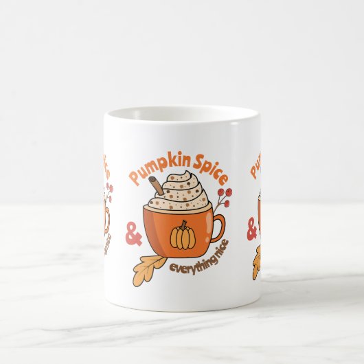 Niedliche Pumpkinspice Latte Doodle-Tasse Kaffeetasse (Mittel)
