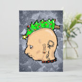 NIEDLICHE PUNK CHRISTMAS by Slipperywindow Feiertagskarte (Stehend Vorderseite)