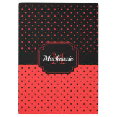 Niedliche Punkte Klemmbrett (Rückseite)