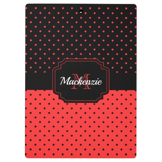 Niedliche Punkte Klemmbrett (Rückseite)