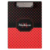 Niedliche Punkte Klemmbrett (Vorderseite)