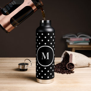 Niedliche Punkte personalisierter monogramm Wärmel Trinkflasche