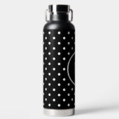 Niedliche Punkte personalisierter monogramm Wärmel Trinkflasche (Vorderseite)