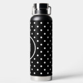 Niedliche Punkte personalisierter monogramm Wärmel Trinkflasche (Rückseite)