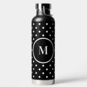 Niedliche Punkte personalisierter monogramm Wärmel Trinkflasche (links)