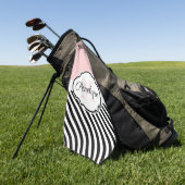 Niedliche Punkte und Streifen Golfhandtuch (Gras)