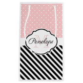 Niedliche Punkte und Streifen Kleine Geschenktüte (Vorderseite)