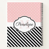 Niedliche Punkte und Streifen Notizblock (Rückseite)