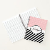 Niedliche Punkte und Streifen Notizblock (Innenseite)