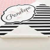 Niedliche Punkte und Streifen Sherpadecke (3/4)