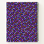 Niedliche Punktfelder Bright Blue Lila Personalisi Notizblock (Rückseite)