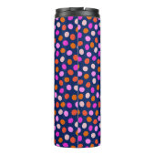 Niedliche Punktfelder Bright Blue Lila Personalisi Thermosbecher (Rückseite)