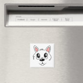 Niedliche Pup Face Illustration Magnet (In Situ (Geschirrspüler))