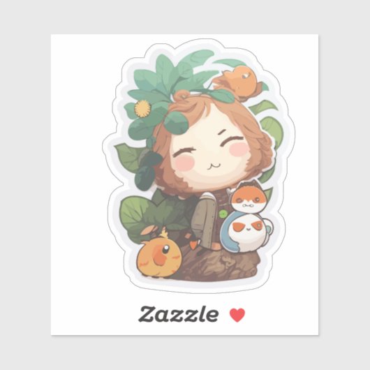 niedliche Puppe Aufkleber (Blatt)