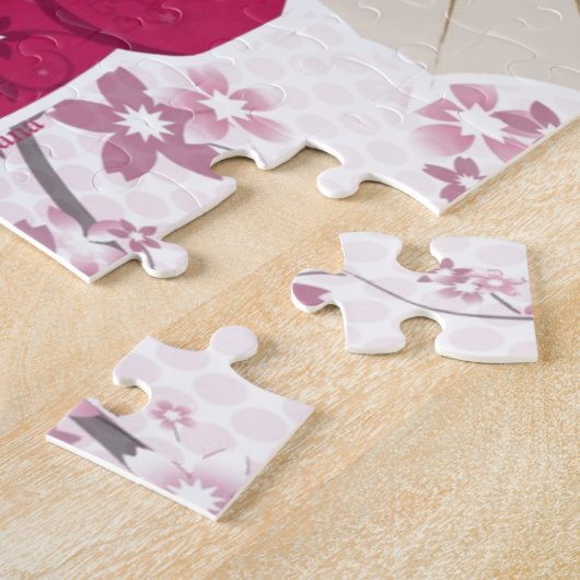 Niedliche Puppe Kirschblütes Kokeshi Puzzle (Seite)