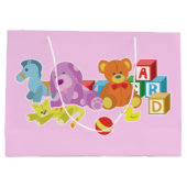 Niedliche Puppen (rosa) Große Geschenktüte (Rückseite)