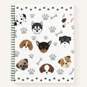 Niedliche Puppies Pattern Notebook - Dog Lovers Gi Notizblock