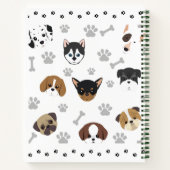 Niedliche Puppies Pattern Notebook - Dog Lovers Gi Notizblock (Rückseite)