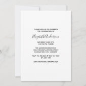 Niedliche Puppy Graduate Party Einladung (Rückseite)