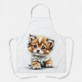 Niedliche Puppy Print-Schürze Schürze (Vorderseite)