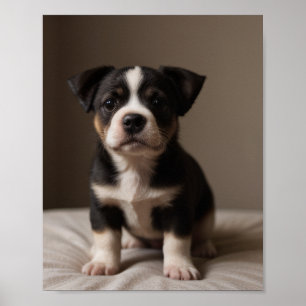 Niedliche Puppy Wall Art Print - Adorable Dog Port Poster