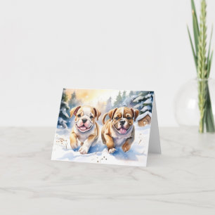 Niedliche Puppy-Xmas-Karte Dankeskarte