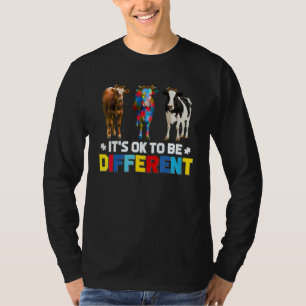 Niedliche Puzzle Kuh Es ist ok, eine andere Autism T-Shirt