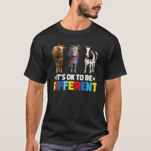 Niedliche Puzzle Kuh Es ist ok, eine andere Autism T-Shirt