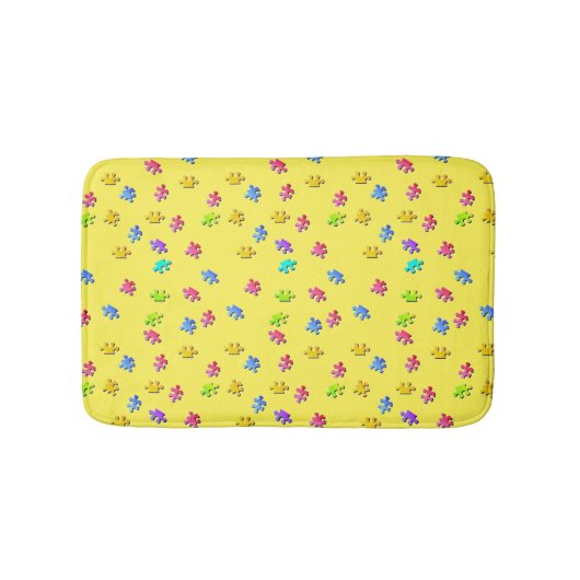 Niedliche Puzzle-Piece-Badematte Badematte (Vorderseite)