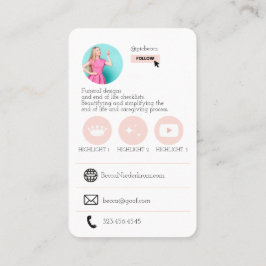 Niedliche QR Code Foto Business Card Visitenkarte