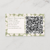 Niedliche QR-Code-Visitenkarten-Whimsy Visitenkarte (Rückseite)