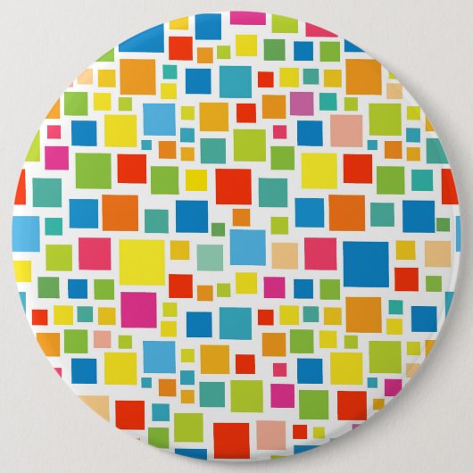 Niedliche Quadrat-Muster Button (Vorderseite)