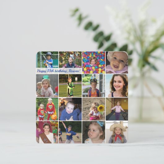 Niedliche quadratische, benutzerdefinierte Fotokar (Stehend Vorderseite)