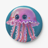 niedliche Qualle Pappteller (Vorderseite)
